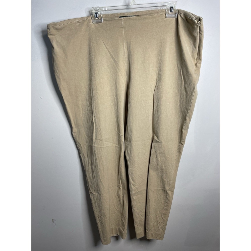 LAUREN RALPH LAUREN Plus Size Beige Dress Pants Women's Size 22W